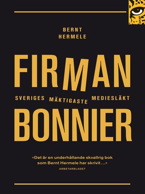 cover image of Firman : Bonnier - Sveriges mäktigaste mediesläkt